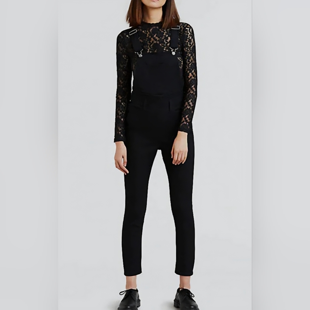 Levi's Black Women's Slim Overalls Jumpsuit